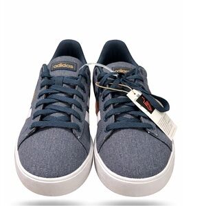 NWT adidas Navy Blue Canvas Daily 3.0 Sneakers with White Soles
